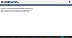 Desktop Screenshot of circoloprivato.com